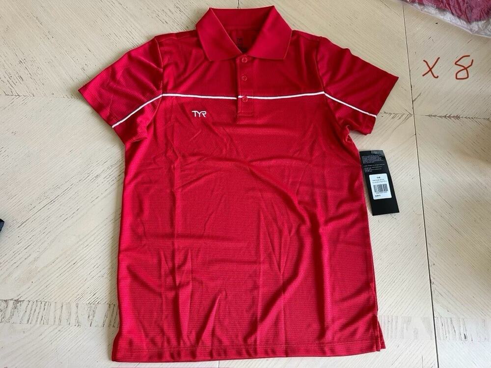 TYR Shirt Womens Tech Polo Red Size S